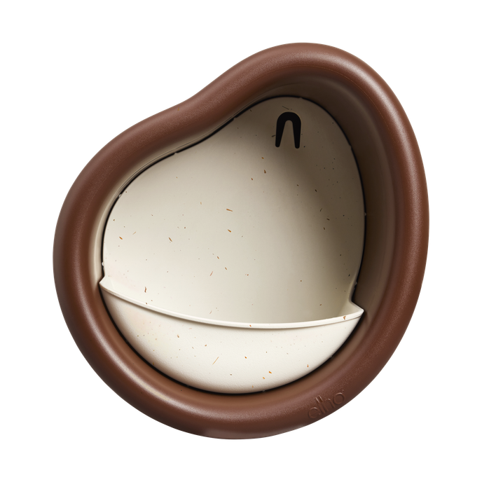 organic mangeoire à oiseaux 25cm marron châtaigne